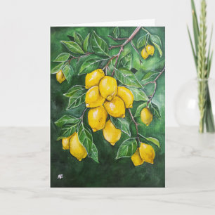 Tarjeta Limones Dorados en un Día de Invierno por Alfred F