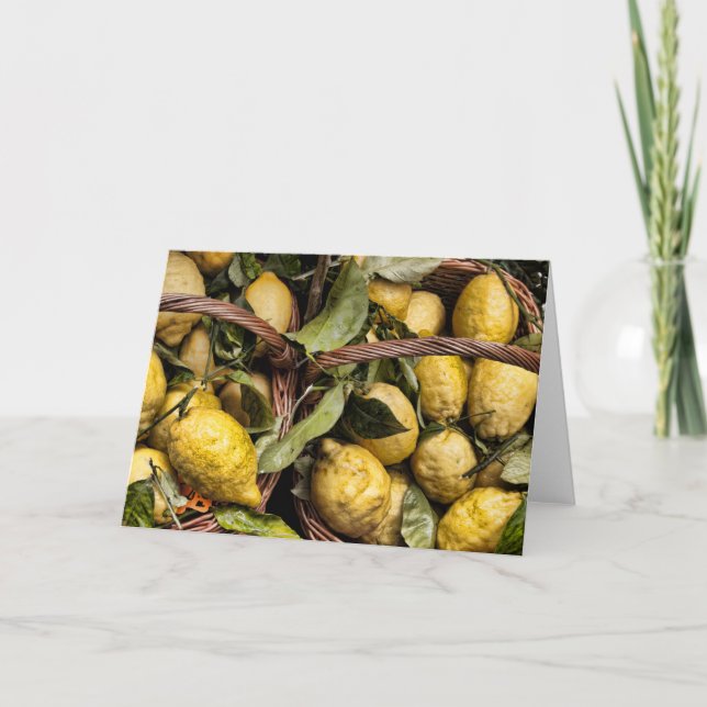 Tarjeta Limones italianos elegantes de la costa de Amalfi (Anverso)