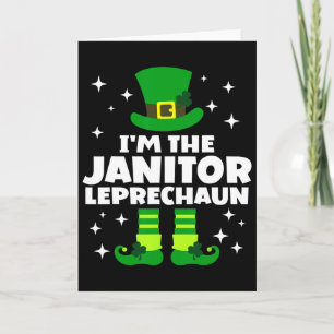 Tarjeta Limpia irlandés divertido Leprechaun Feliz Día de