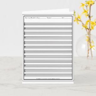 Tarjeta Limpieza de línea de estado de manuscrito de músic