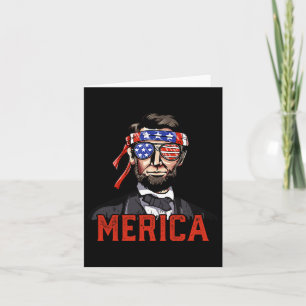 Tarjeta Lincoln 4 De Julio Merica Abe Hombres Mujeres Amer