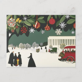 Tarjeta Lincoln Memorial de estilo Art Deco de Was