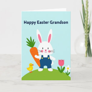 Tarjeta linda de alegría de Pascua para nieto