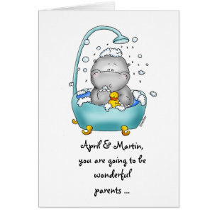 Tarjeta linda de Baby Shower - enhorabuena -