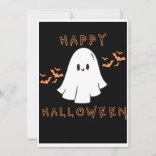 Tarjeta linda de fantasma de Halloween