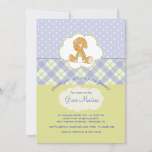 Tarjeta linda de la ducha del juguete del perrito