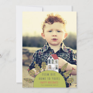 Tarjeta linda de la foto del ilustracion de la