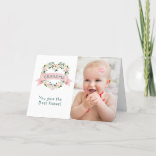 Tarjeta linda de la foto para la abuela el el día