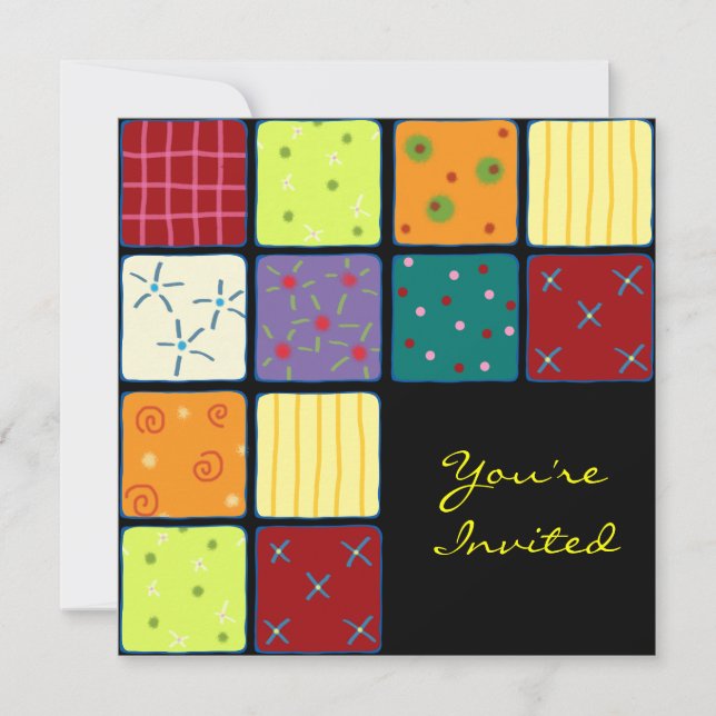 Tarjeta linda de la invitación del cumpleaños del (Anverso)