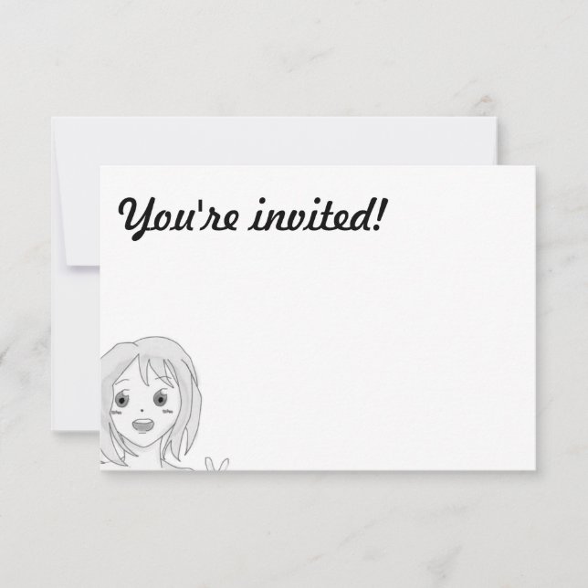 Tarjeta linda de la invitación del manga (Anverso)
