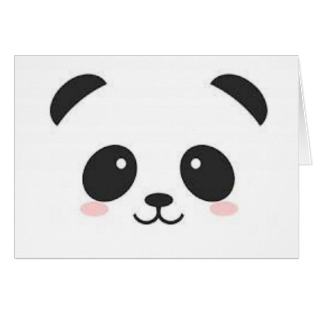Tarjeta linda de la panda (Anverso (Horizontal))
