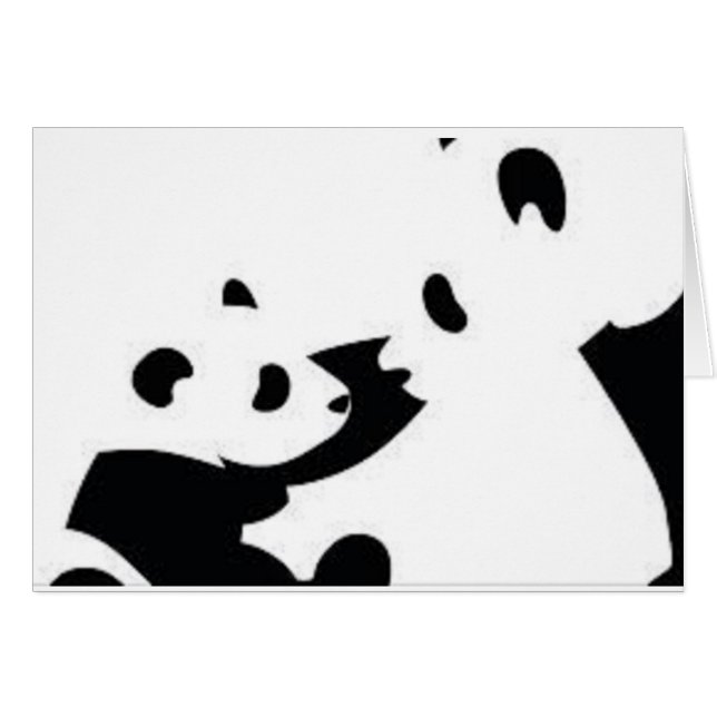 Tarjeta linda de la panda (Anverso (Horizontal))