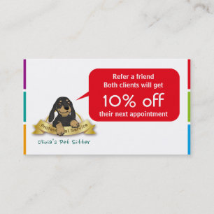 Tarjeta linda de la remisión del perro negro