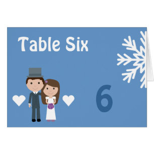 Tarjeta linda del asiento del invierno del novio y