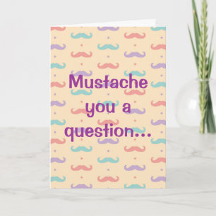 Tarjeta linda del bigote del bigote del el día de