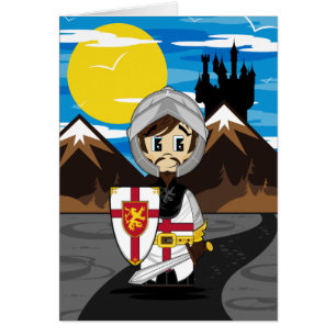 Tarjeta linda del caballero del cruzado