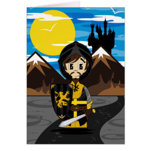 Tarjeta linda del caballero del cruzado