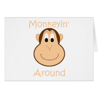 Tarjeta linda del chimpancé