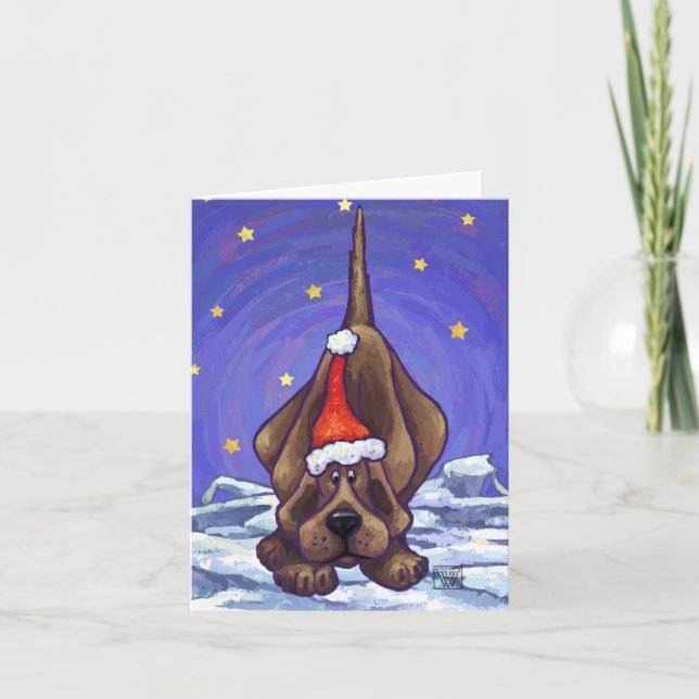 Tarjeta linda del día de fiesta del perro de caza (Anverso)