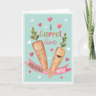 Tarjeta linda del día de San Valentín Zanahoria li