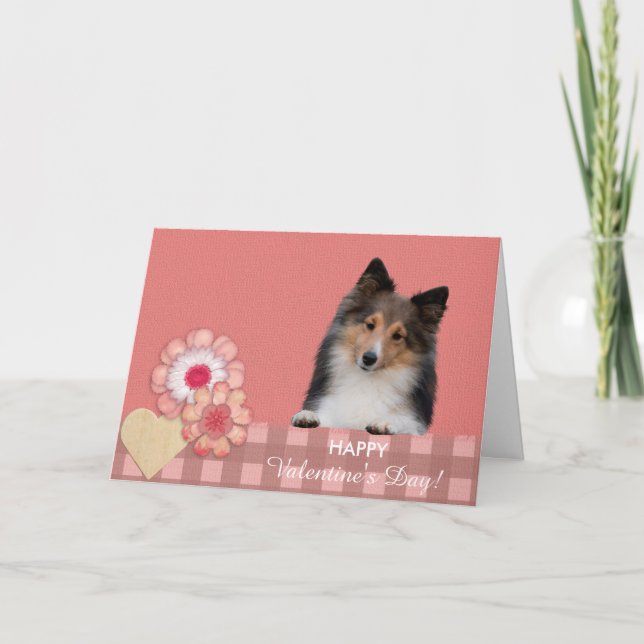 Tarjeta linda del el día de San Valentín del perro (Anverso)