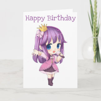 Tarjeta linda del feliz cumpleaños del cantante