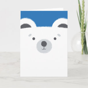 Tarjeta linda del oso polar