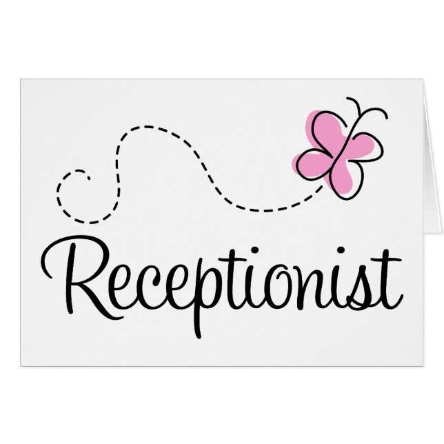 Tarjeta linda del recepcionista (Anverso (Horizontal))