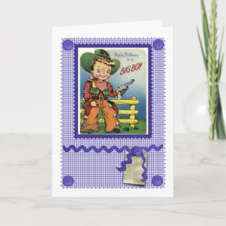 TARJETA LINDA del VAQUERO de los años 50 PARA Un