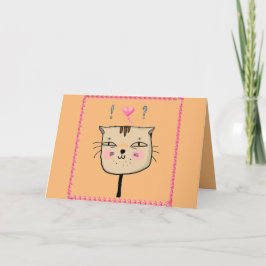 Tarjeta linda gatito gato ¿serás mi San Valentín?