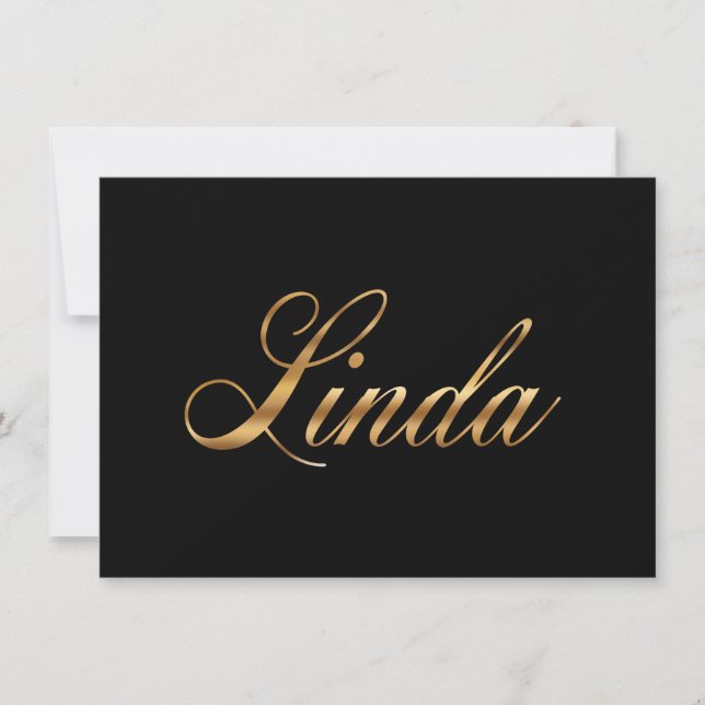 Tarjeta Linda gold Design Lettering Karte (Anverso)