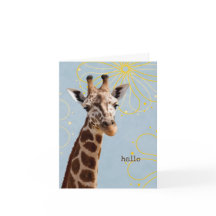 linda jaunty giraffe simple hola pensando en ti