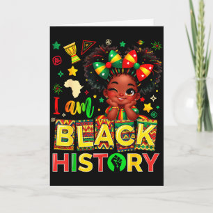 Tarjeta Linda Soy Historia Negra Chica Afroamericana Adole