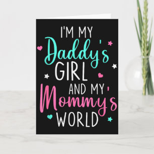 Tarjeta Linda Soy La Niña De Mi Papá Y La Bebé Del Mundo D