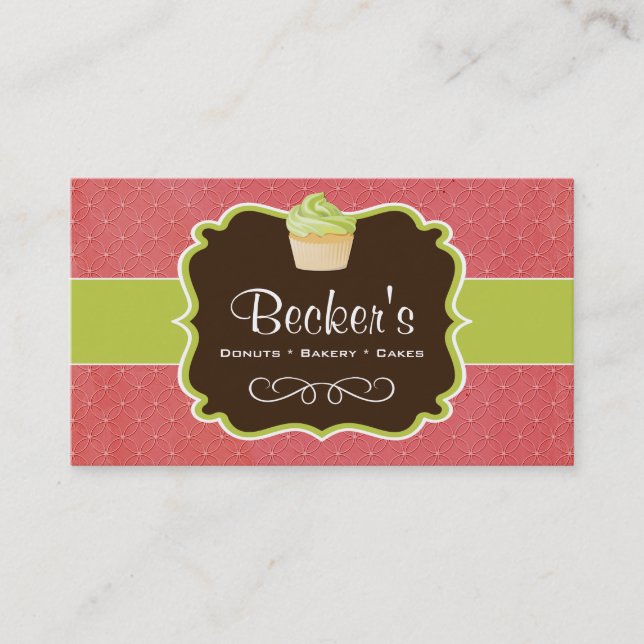 Tarjeta linda y de WhimsicalBakery de visita (Anverso)