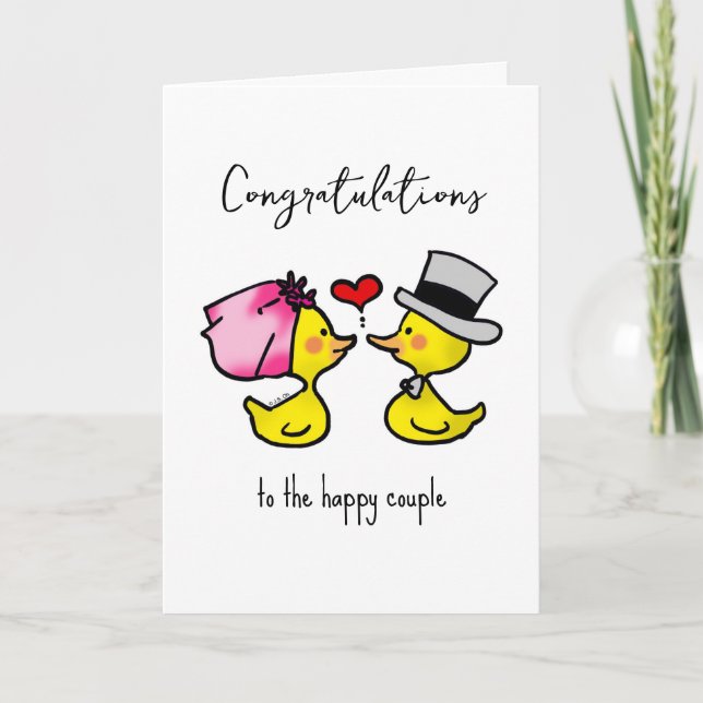 Tarjeta lindas felicitaciones bodas (Anverso)