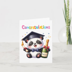 Tarjeta lindas felicitaciones por graduación de Panda