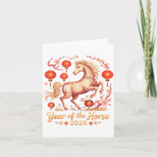 Tarjeta Lindo 2026 Año Del Caballo Fortuna Jinete Lunar Es