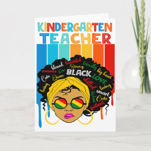 Tarjeta Lindo Afro Inteligente Mes de la Historia Negra Pa