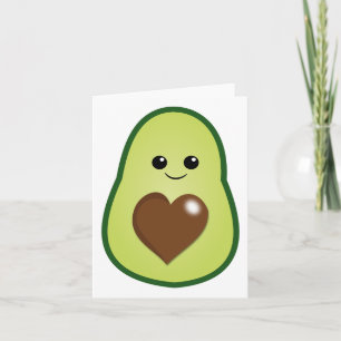 Tarjeta Lindo aguacate Kawaii genérico para cualquier uso