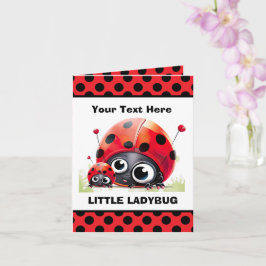 Tarjeta lindo añadir el texto de propósito pequeño ladybug