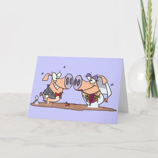 Tarjeta lindo boda  lindo y tonto (Anverso)