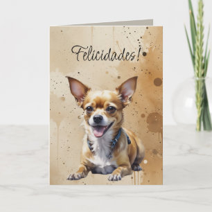 Tarjeta Lindo Chihuahua Pequeño, Felicidades! Cumpleaños P