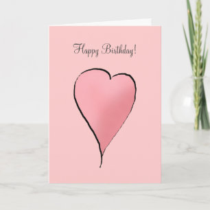 Tarjeta Lindo como insecto · Corazón rosado