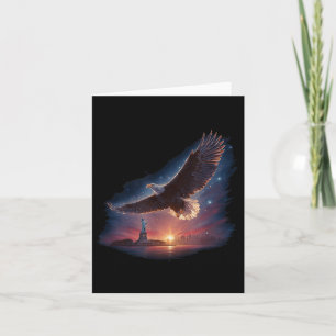 Tarjeta Lindo disfraz de águila para amantes de la liberta