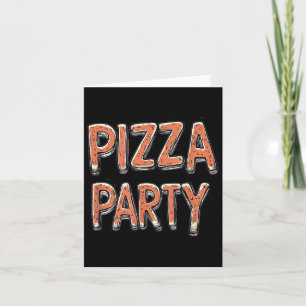 Tarjeta Lindo disfraz de fiesta de pizza para adultos y ni