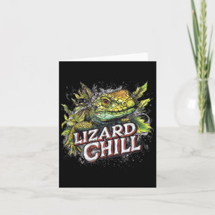 Tarjeta Lindo disfraz de lagarto para niños y niñas relaja