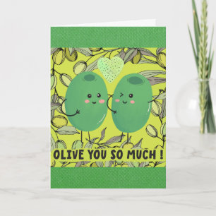Tarjeta Lindo Divertido Olivo Te Amo