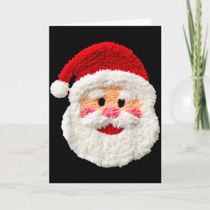 Tarjeta Lindo Divertido Preparado Falso Santa Claus Cara d