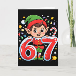 Tarjeta Lindo Elfo Seis Siete 6 7 Meme Divertido Traje de 